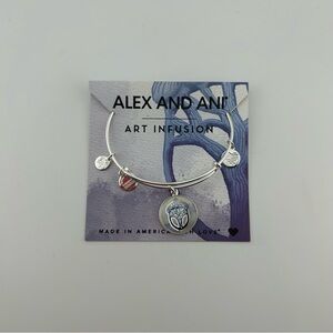 Alex and Ani UNEXPECTED MIRACLES Art Infusion Shiny Silver Bracelet w/ Card